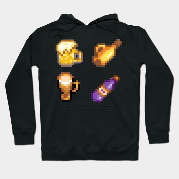 Stardew Valley Alcoholic Drinks (Alcohol) Hoodie by r9440